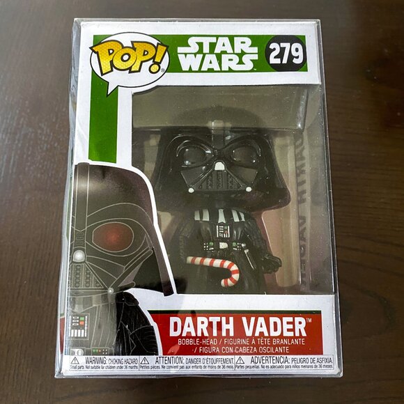 Funko Pop - Star Wars: Holiday Darth Vader with Candy Cane Collectible Figure - Picture 2 of 6